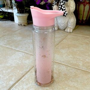 #Apana Pastel Pink Glitter Bomb 16oz. Plastic Insulated Cup